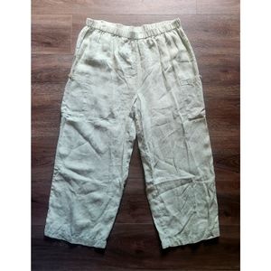 100% Linen Pale Green Pants